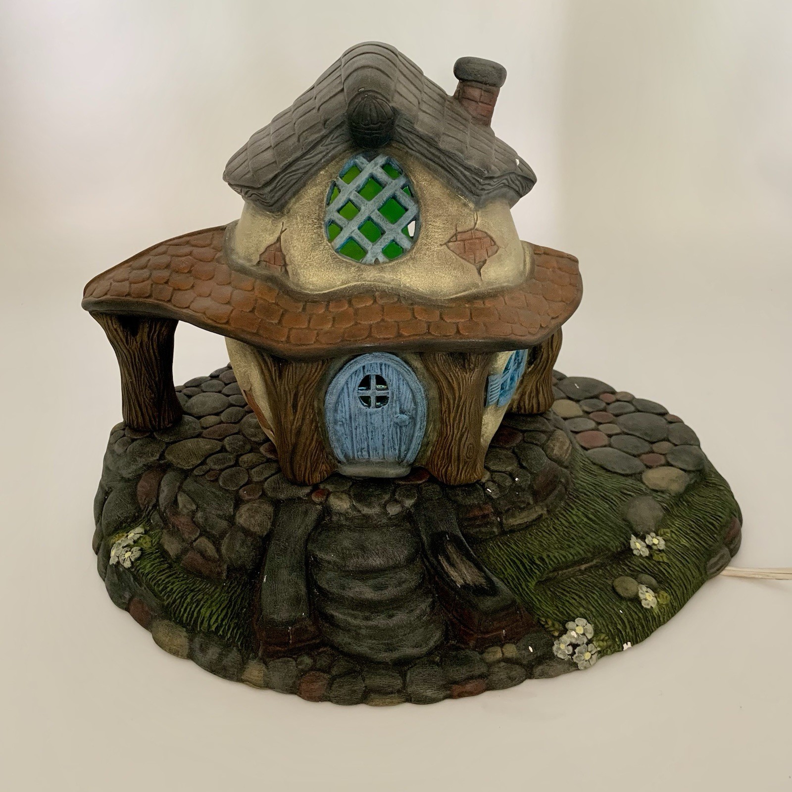 Vintage Scioto Fairy Elf House Cottage Base & Light Garden Cottagecore READ Vintage Scioto Fairy Elf House Cottage Base & Light Garden Cottagecore READ
