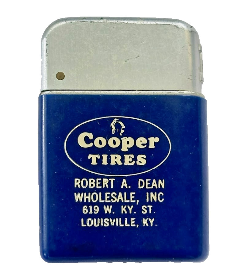 COOPER TIRES Louisville Kentucky Robert Dean Wholesale Vintage Cigarette Lighter