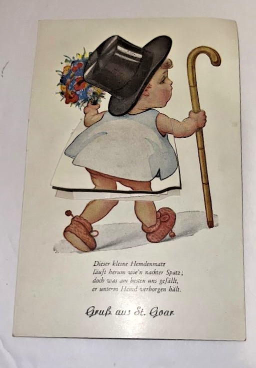 GERMAN LEPORELLO ST GOAR  SOUVENIR POSTCARD W/ 10 PHOTOS  UNUSED