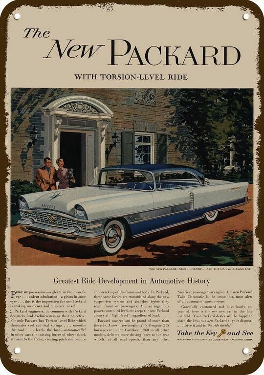 1955 PACKARD 400 Car Vintage-Look-Edge DECORATIVE REPLICA METAL SIGN 1955 PACKARD 400 Car Vintage-Look-Edge DECORATIVE REPLICA METAL SIGN