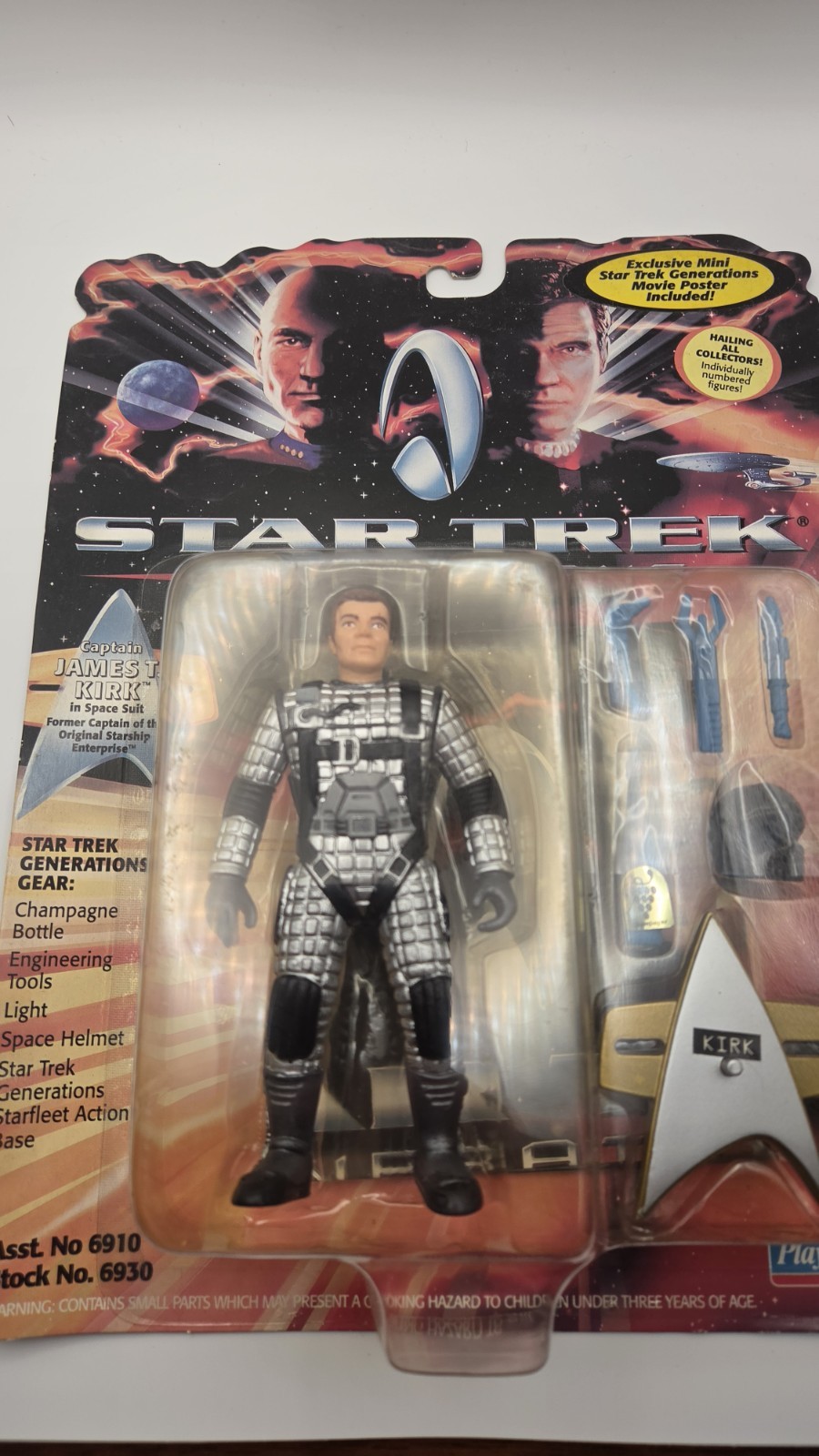 1994 Playmates Star Trek: Generations Captain James T. Kirk New Sealed. 