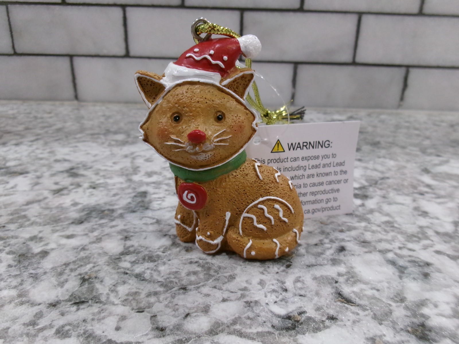 Cracker Barrel Gingerbread Cat Ornament, ***NEW*** - 2