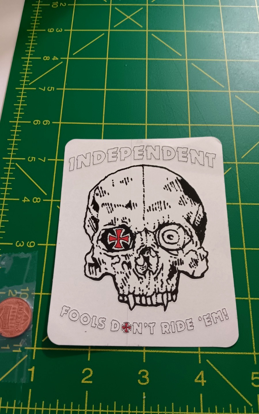 Independent Fools Don't Ride Em Vintage Old Stock Original Sticker Decal