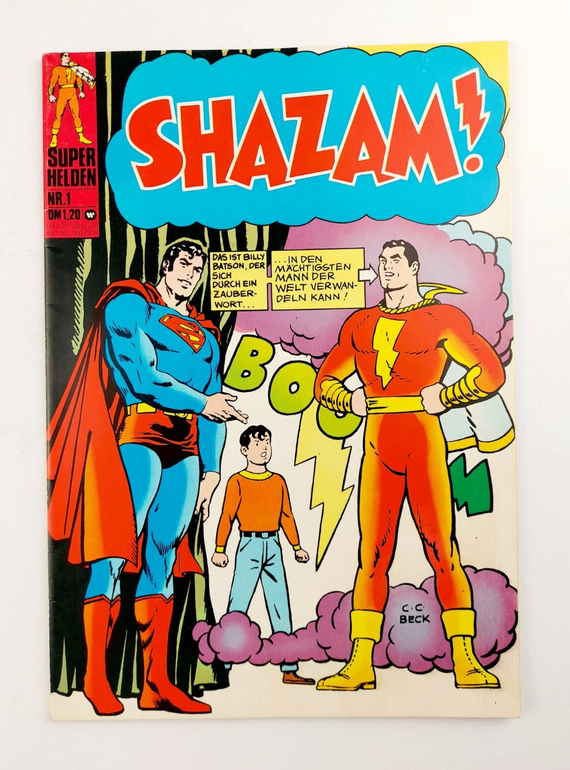 BSV WILLIAMS HIT COMIC / SUPERHEROES NO. 1 SHAZAM (COVER WITH SUPERMAN) / EXCELLENT Z1