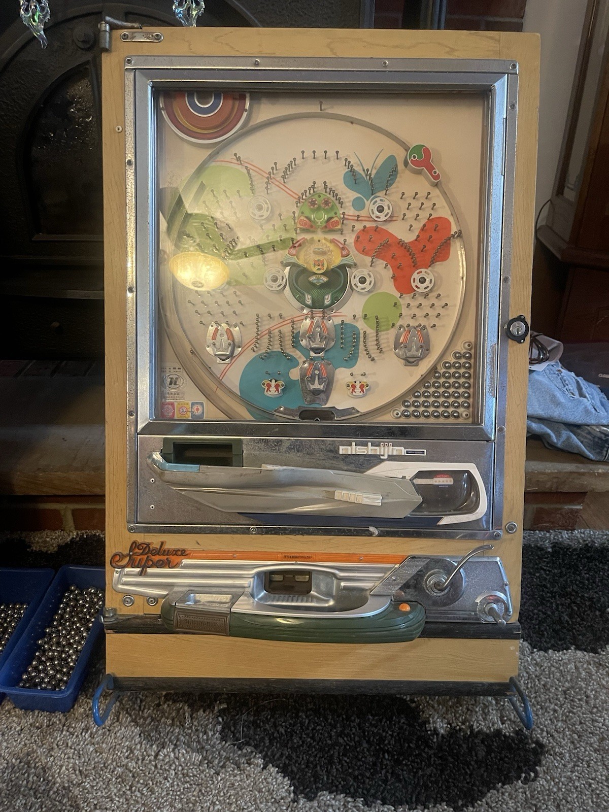 Nishijin Vintage 1970s Japanese Pachinko Machine With Balls- Untested