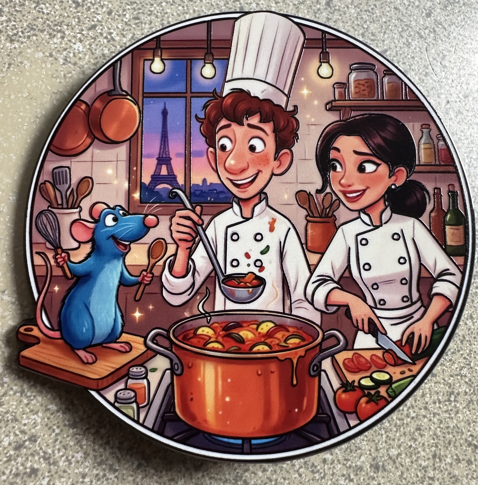 PIN RATATOUILLE REMY ALFREDO LINGUILI COLETTE TATOU  3\