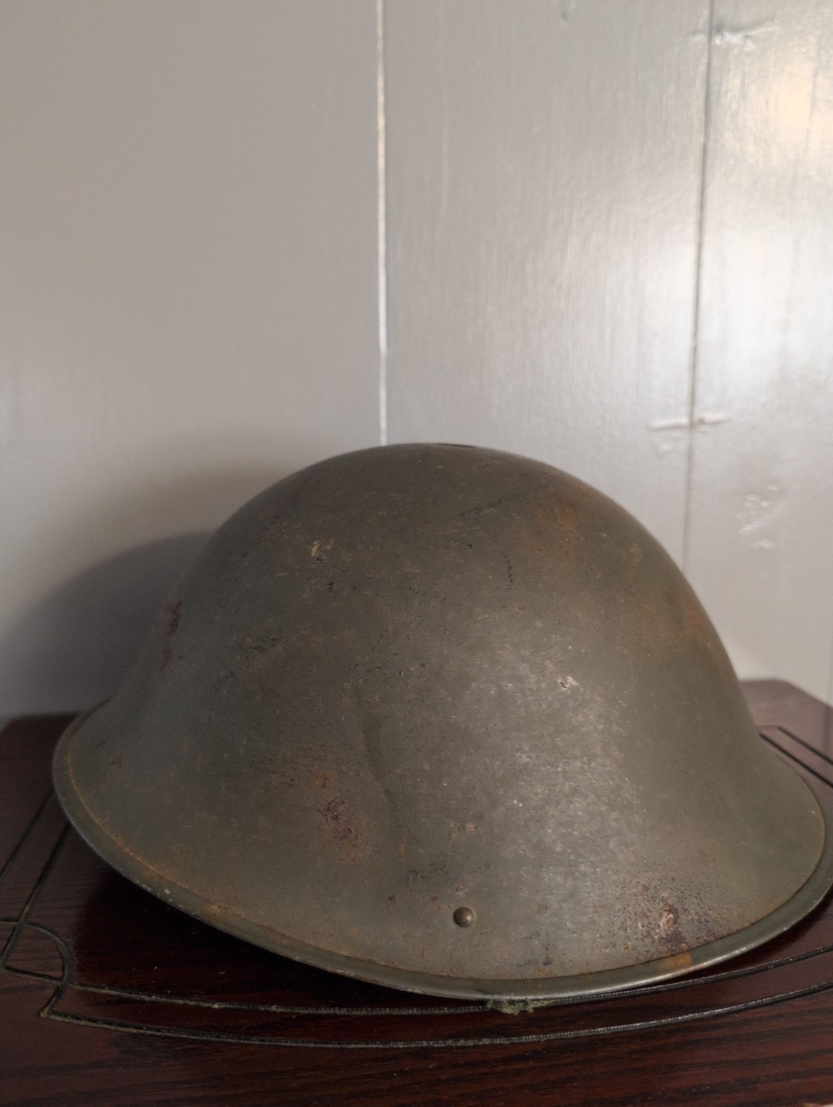 Vintage British MK V Turtle Helmet 1950's Shell Internally Updated 