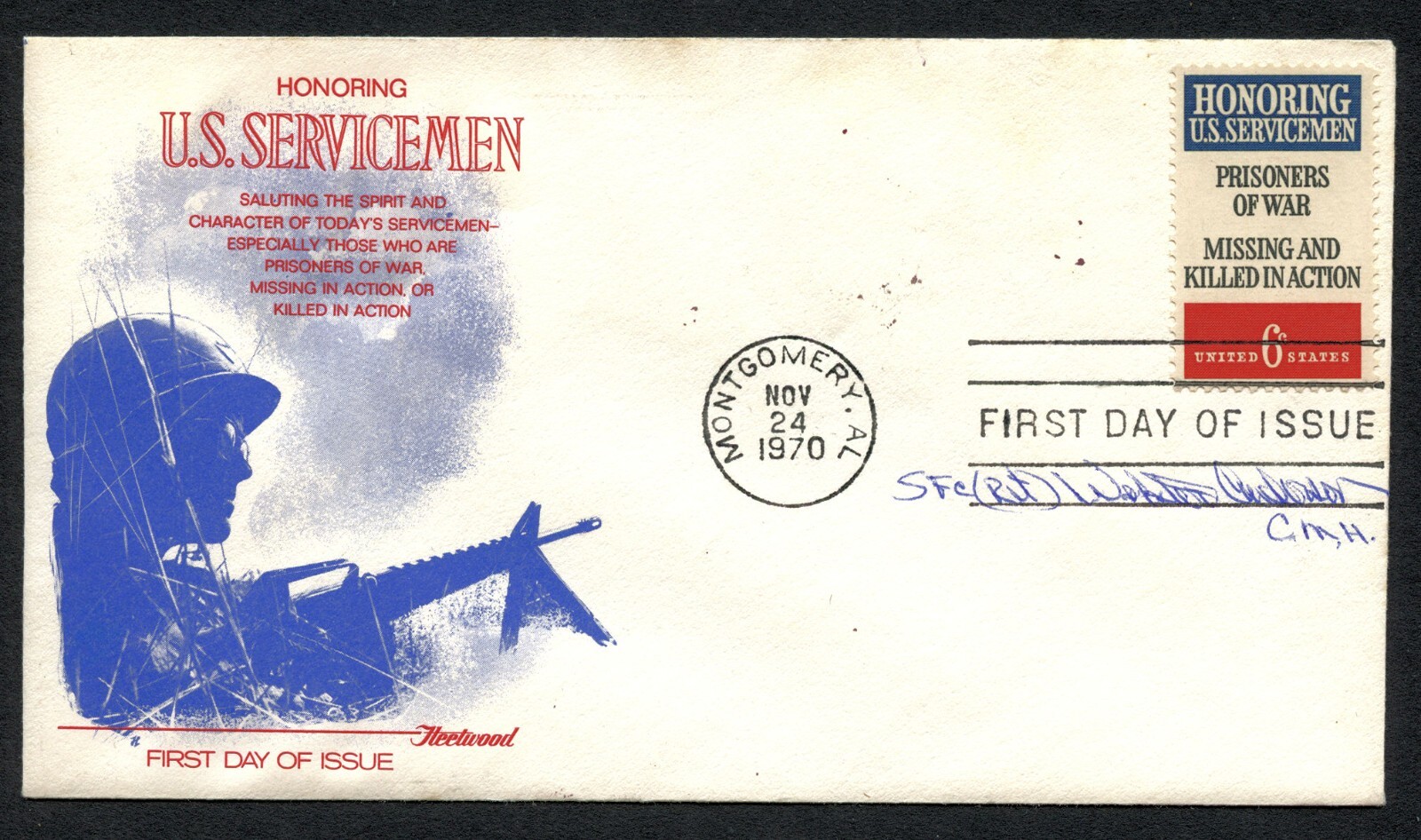 Webster Anderson d2003 signed auto FDC Medal of Honor Recipient Army Vietnam