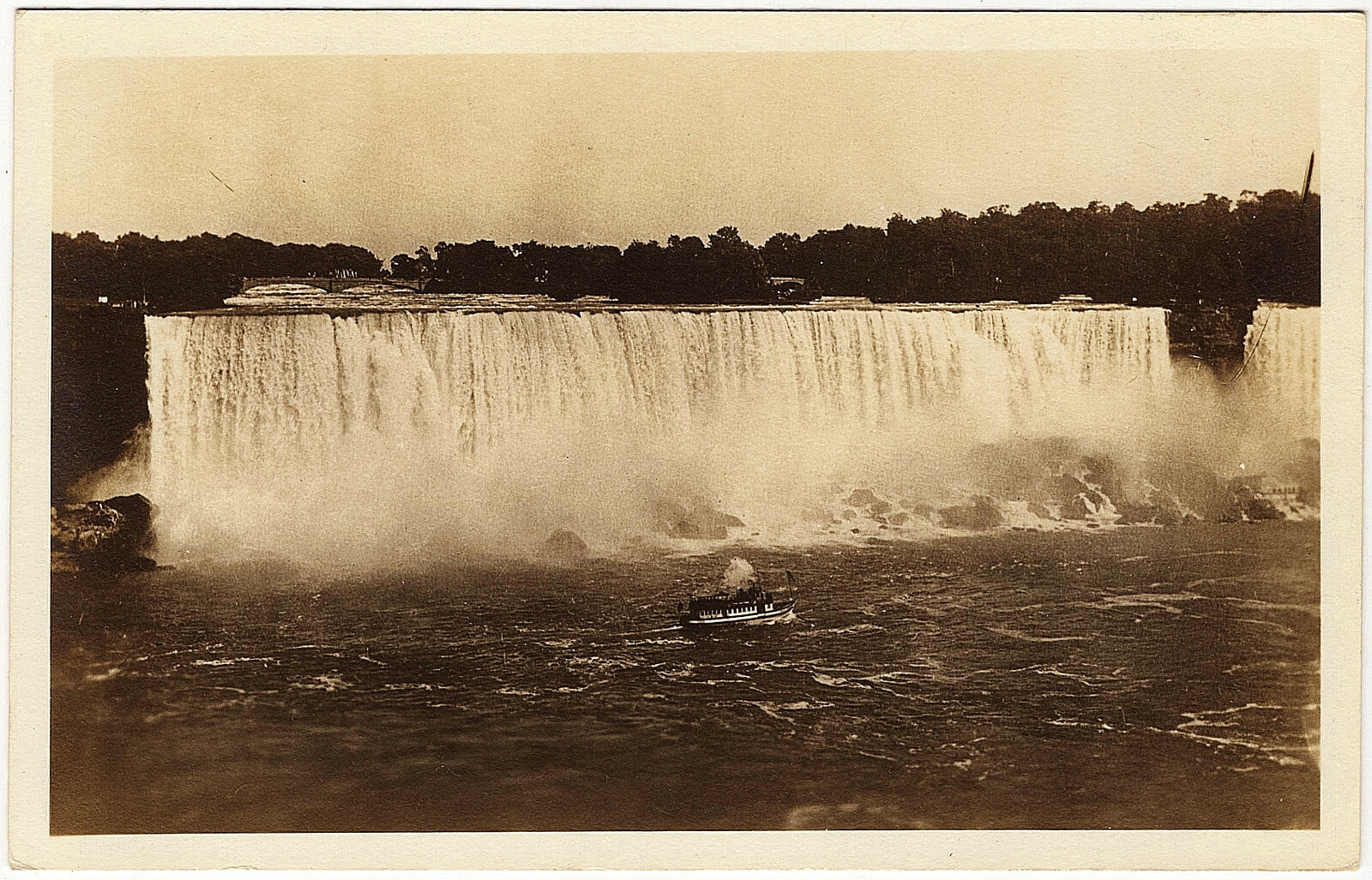 1926-1940s Niagara Falls NY Real Photo Postcard RPPC New York CA Ferry Boat RARE