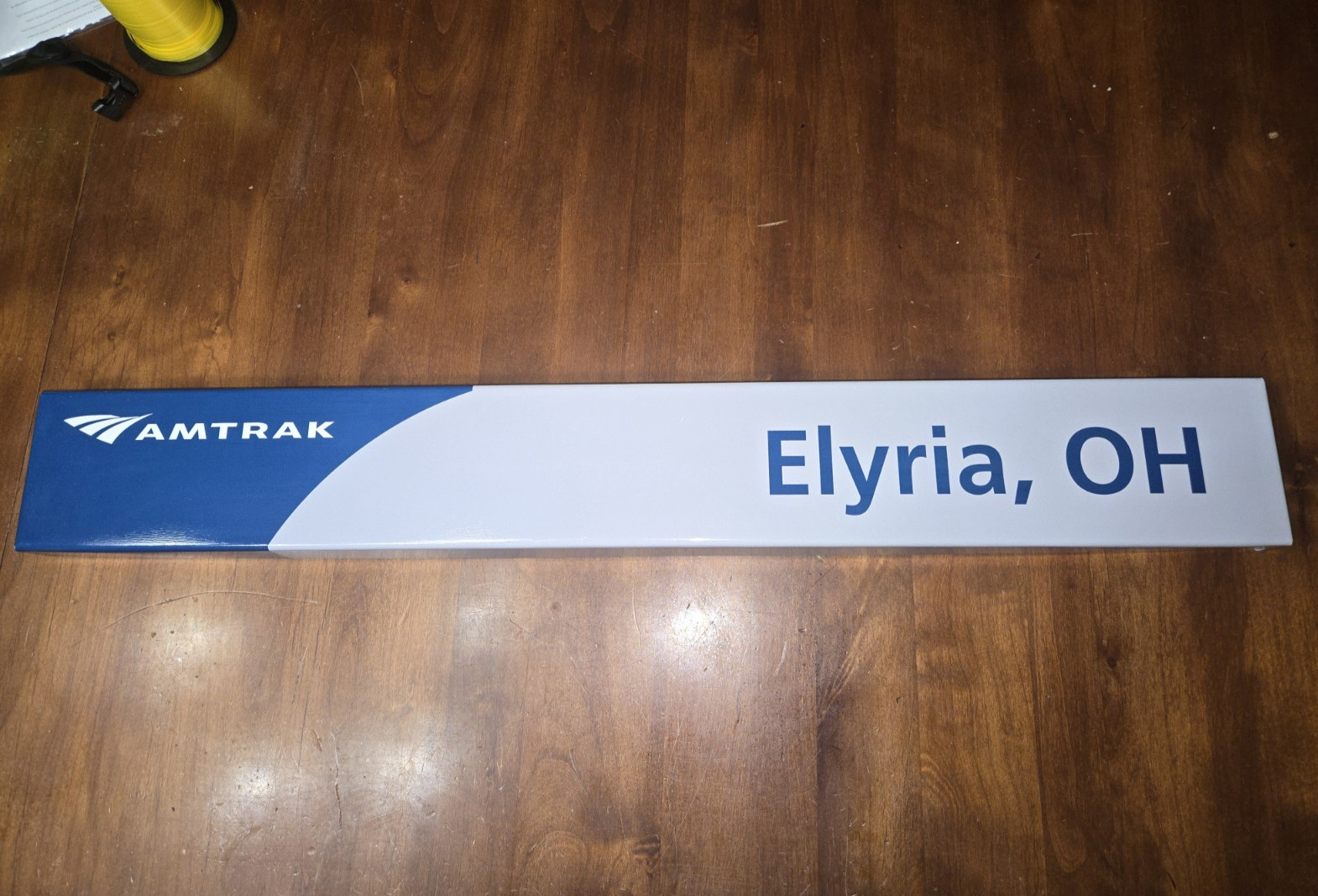 Amtrak Mini Station Sign Elyria, Ohio Aluminum Wall Decor Signage 30\