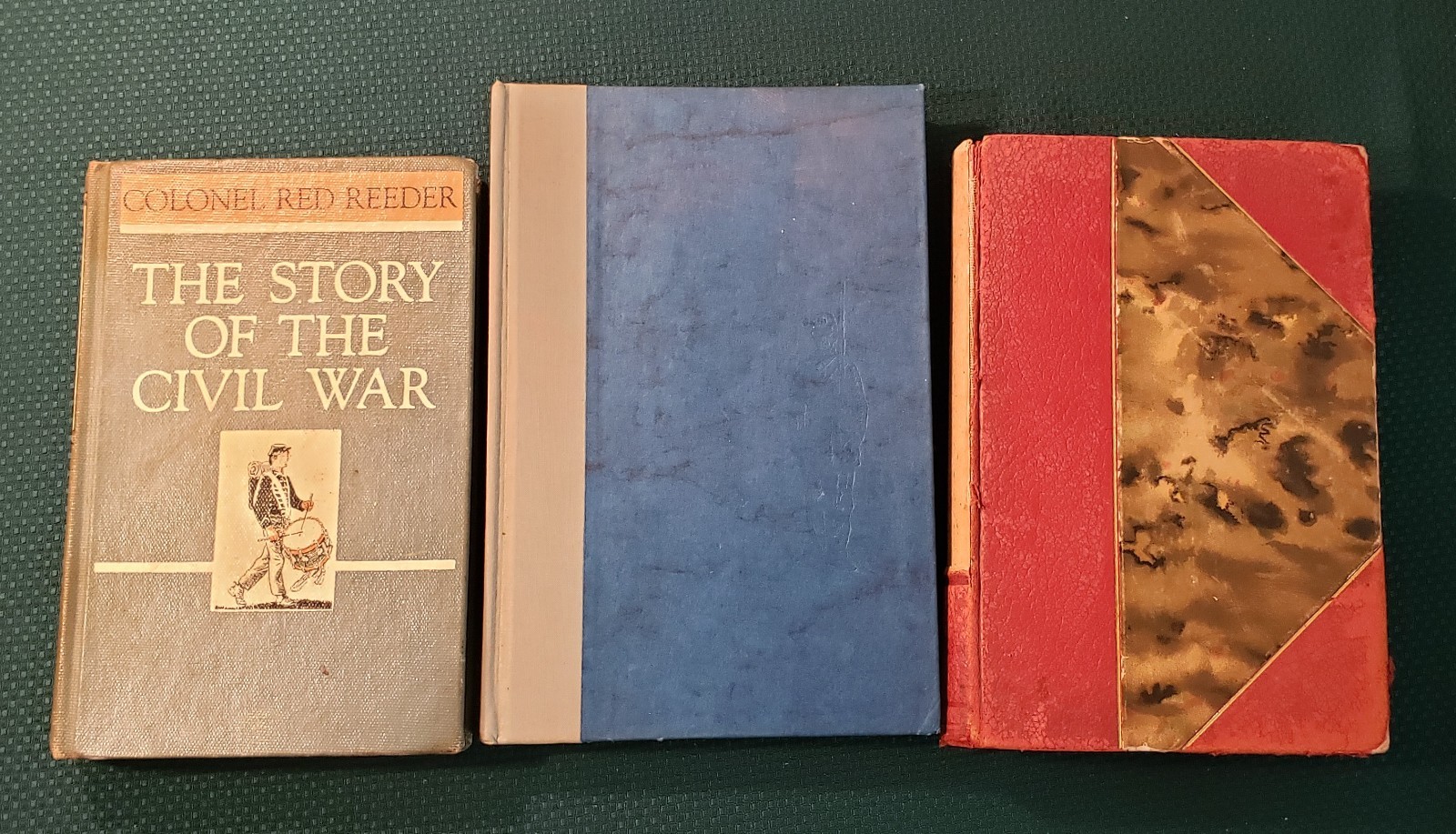 Vintage Civil War Book Lot (3) - 1958 Red Reeder & Handwritten Lincoln Quiz
