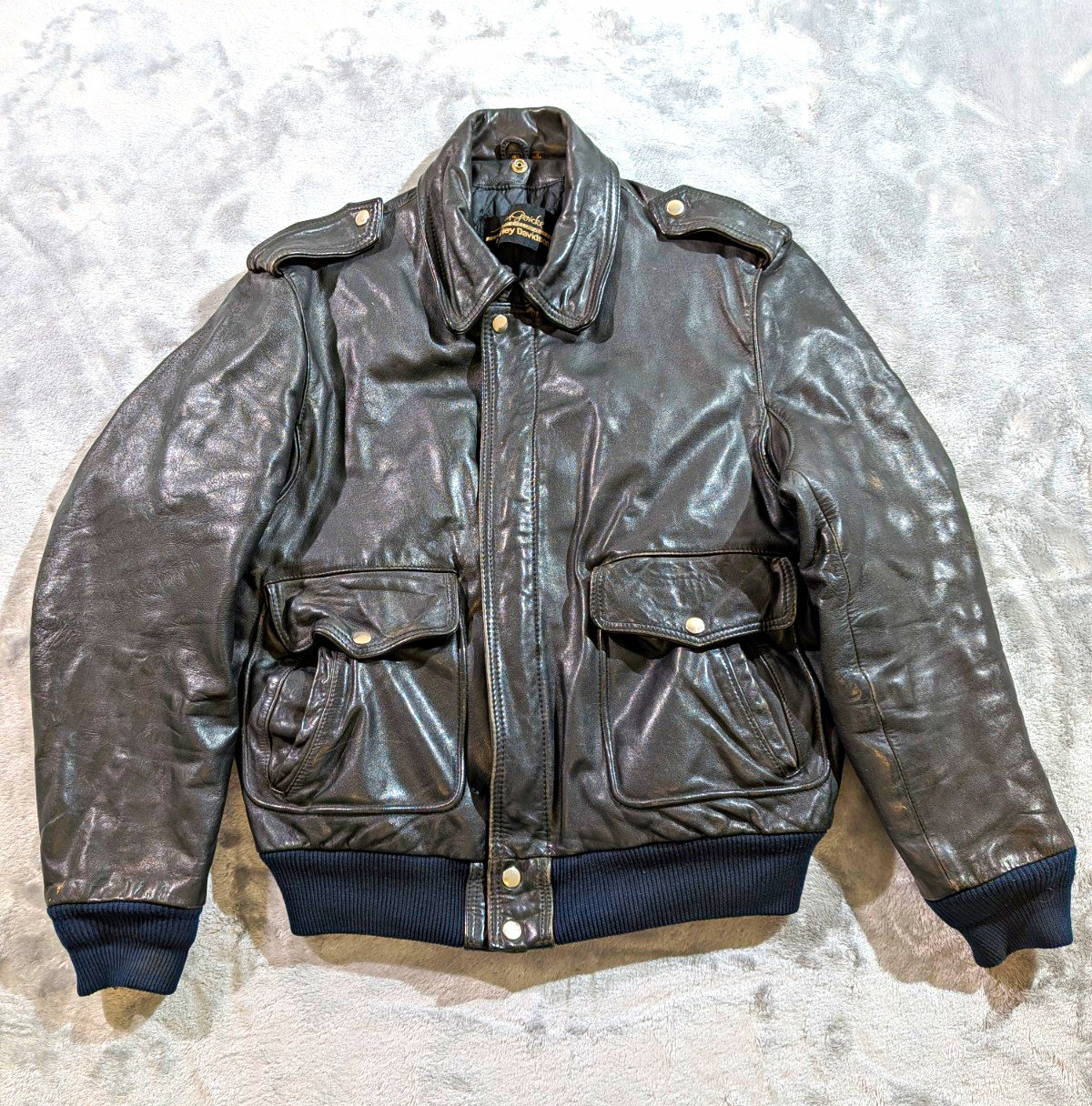 Vintage Hein Gericke Harley Davidson Leather Motorcycle Jacket Quilted  Sz40