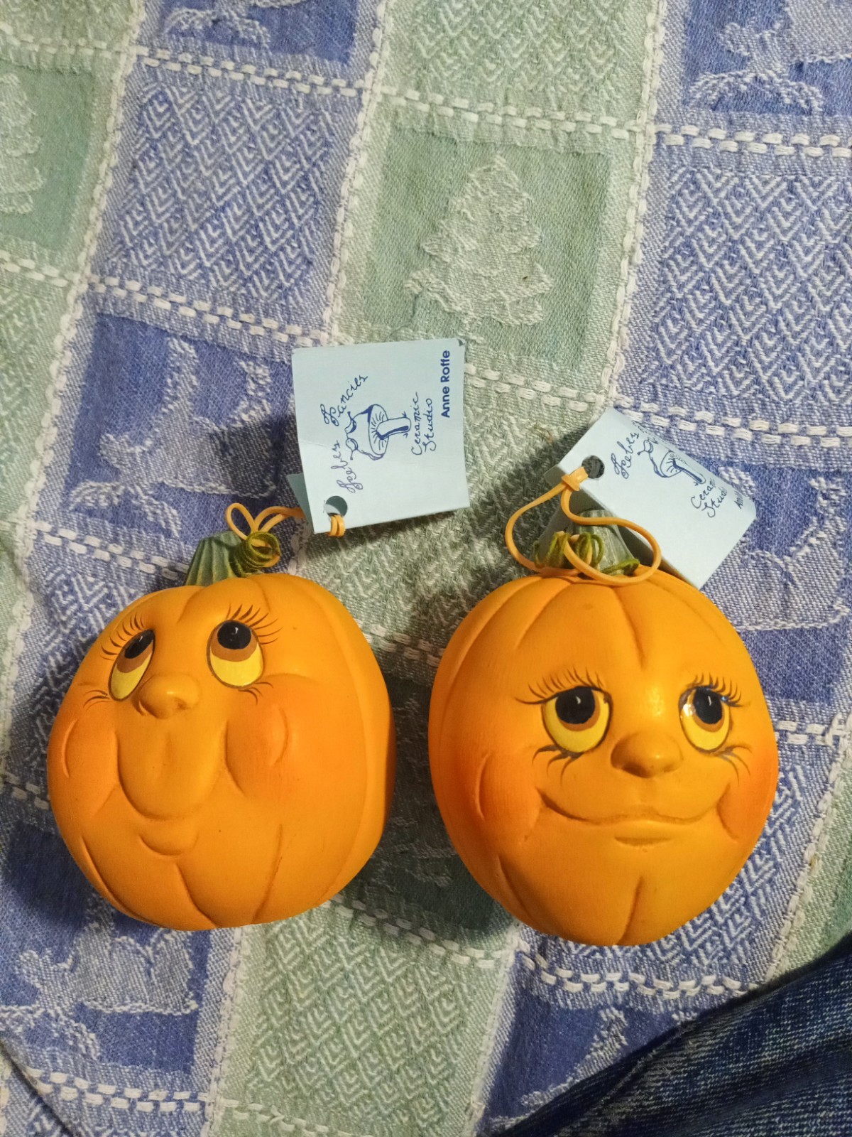 2-vintage Halloween Pumpkins 