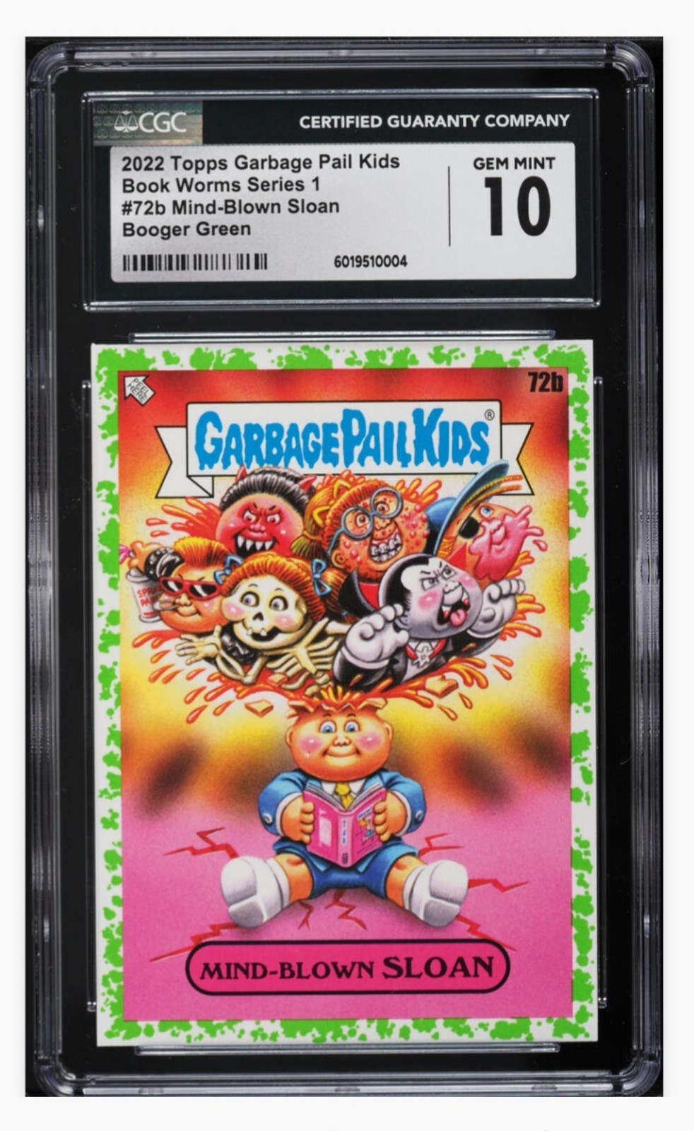 2022 🟢 CGC 10 Garbage Pail Kids #72b Mind Blown Sloan Booger Green Topps