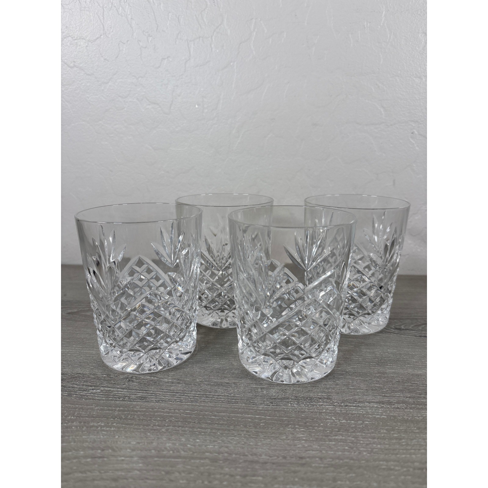 Waterford Lismore Double Old Fashioned Glasses Set of 4 Crystal Whiskey Tumblers
