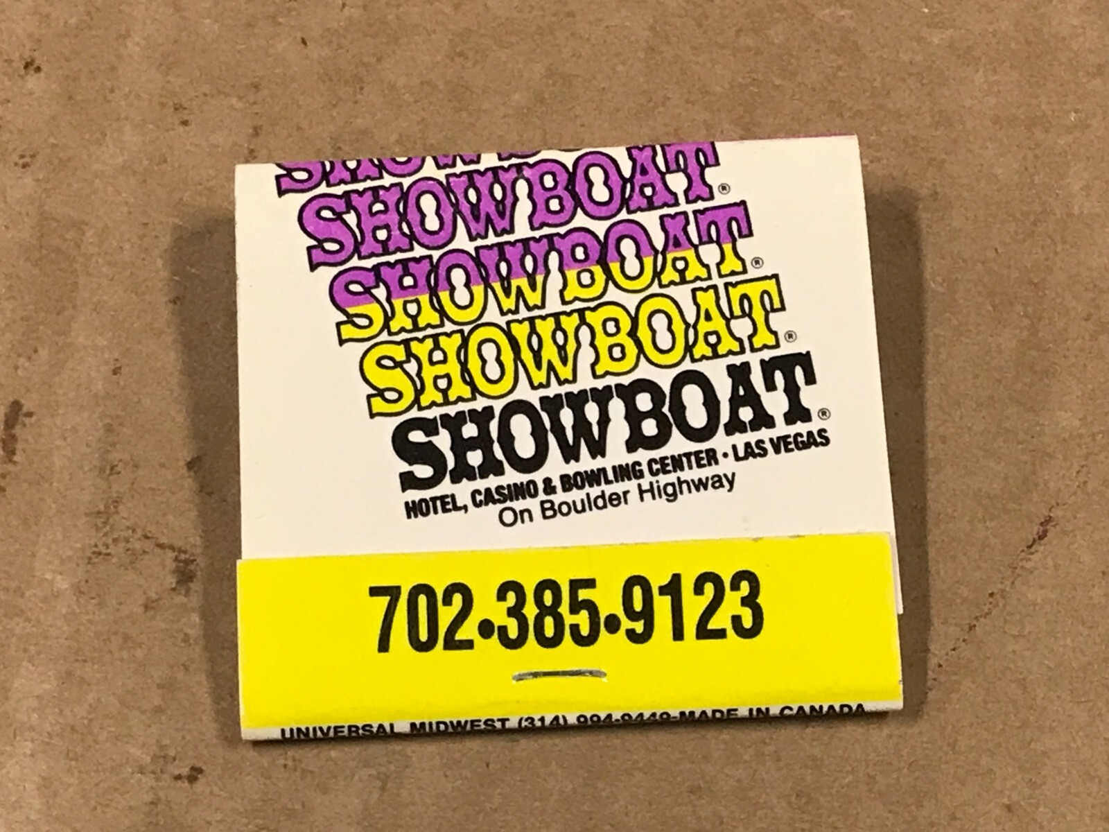 Vintage New/Unstruck Showboat Las Vegas Matches Vintage New/Unstruck Showboat Las Vegas Matches