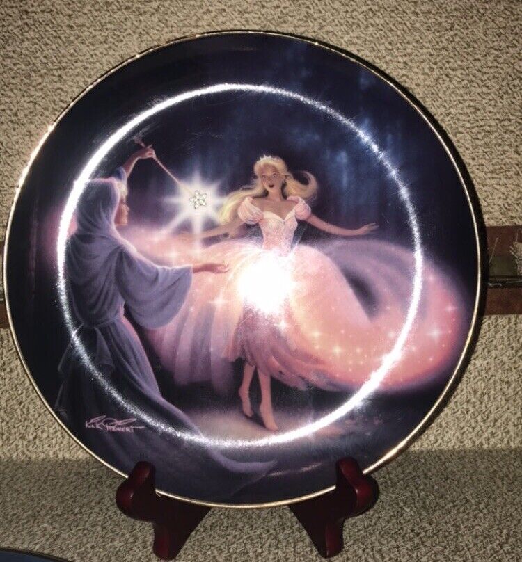 1990 Collectable Limited Edition Franklin Mint Cinderella Decorative Plate Set 
