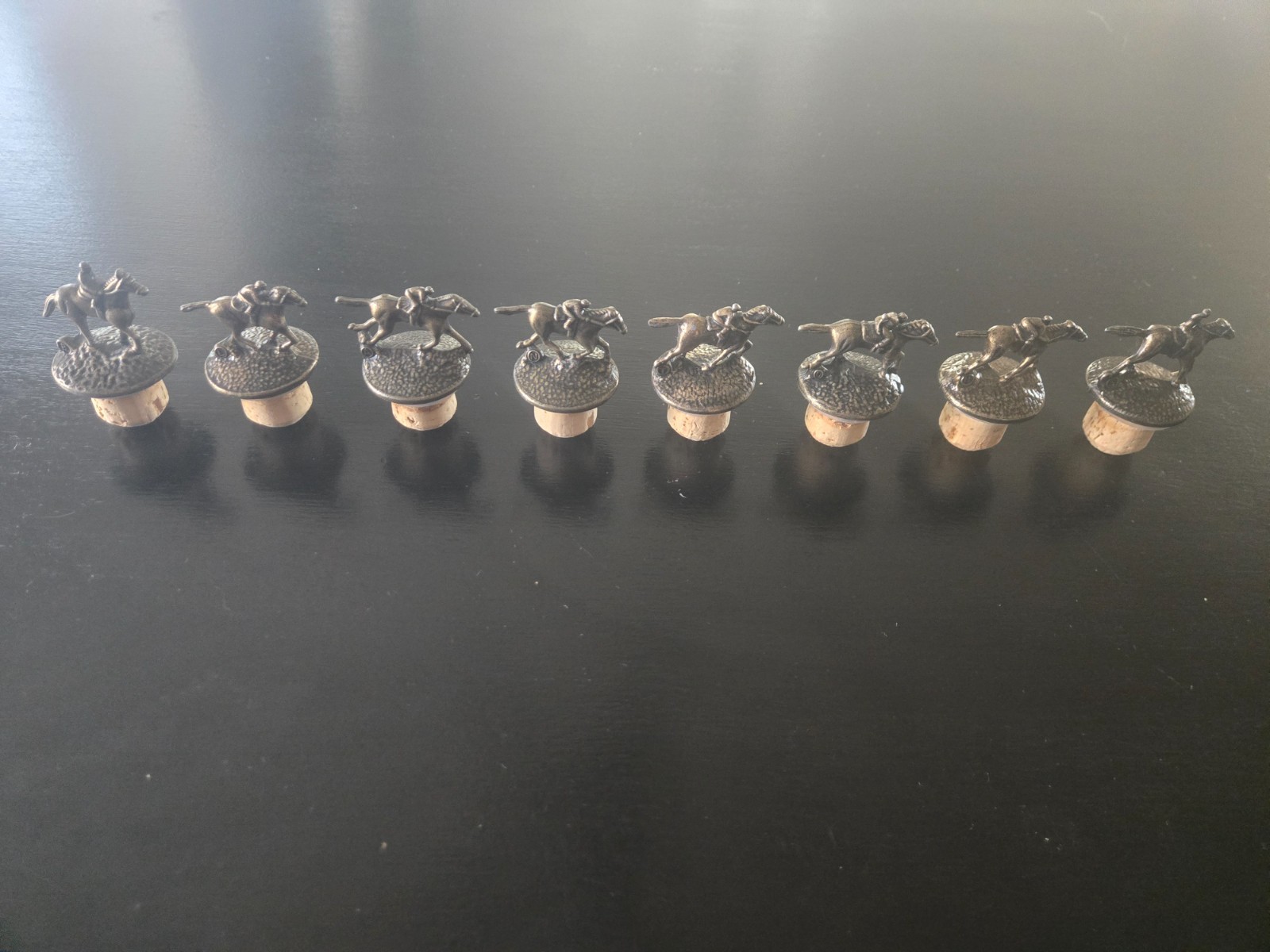 Blanton's Bourbon COMPLETE SET Bottle Stoppers, Horse & Jockey, B L A N T O N: S Blanton's Bourbon COMPLETE SET Bottle Stoppers, Horse & Jockey, B L A N T O N: S