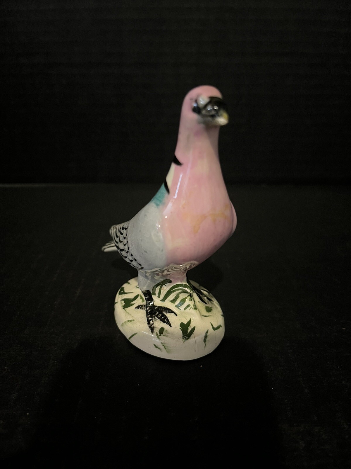 Vintage Unsigned Ceramic Hand Painted Bird Figurine, Collectible