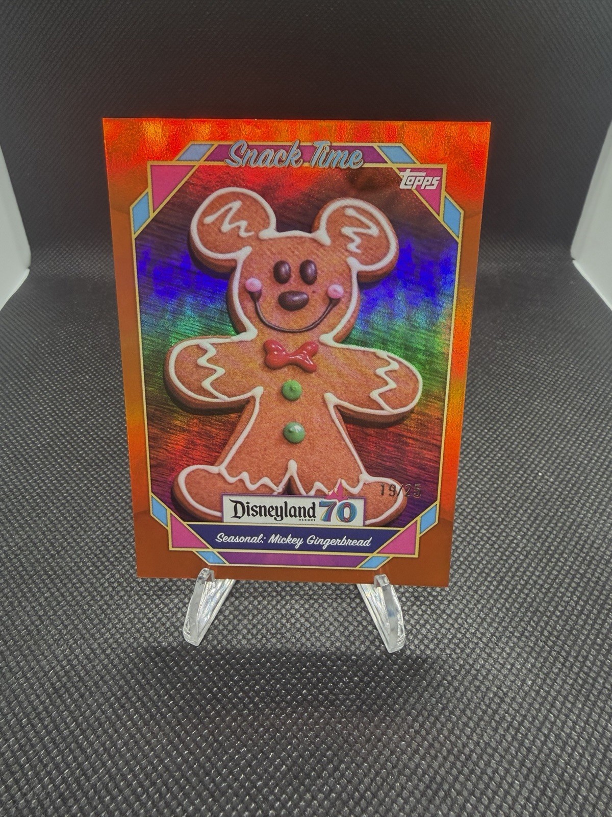 2025 Topps Disneyland 70th Seasonal Mickey Gingerbread 19/25 Card #116