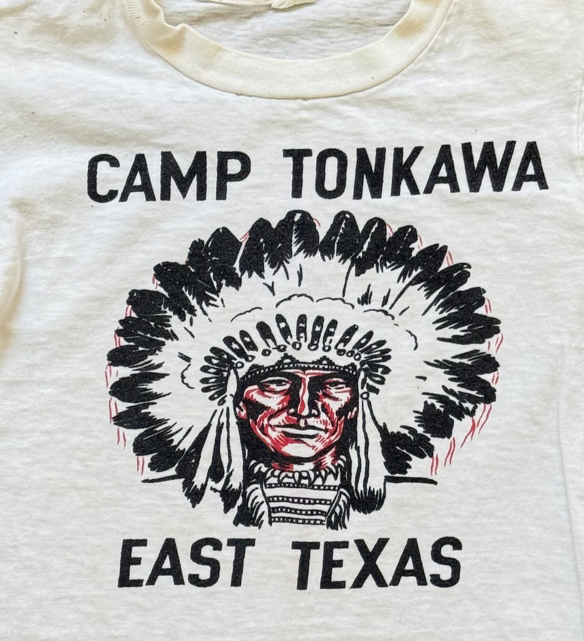 Vintage 1960's Boy Scouts CAMP TONKAWA EAST TEXAS t-shirt