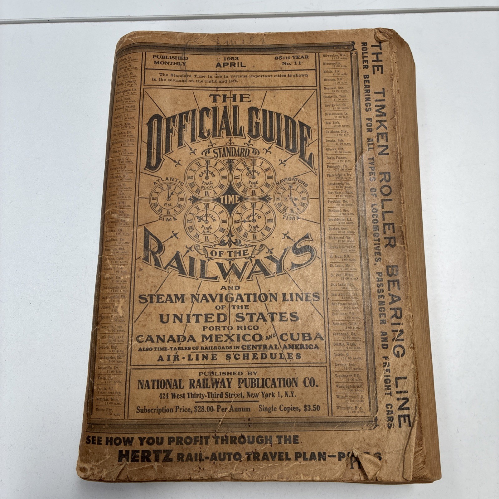 April 1953 Official Guide of the Railways – 1,504 Pages – Complete Covers