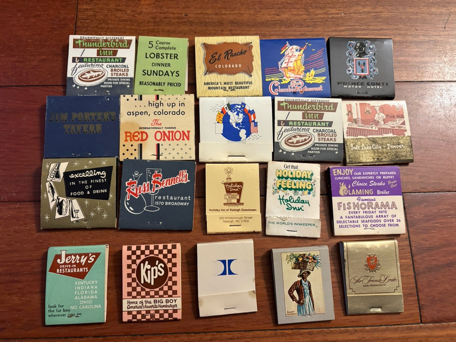 Lot of Twenty (20) Vintage Advertising Matchbooks Matches Matchbox