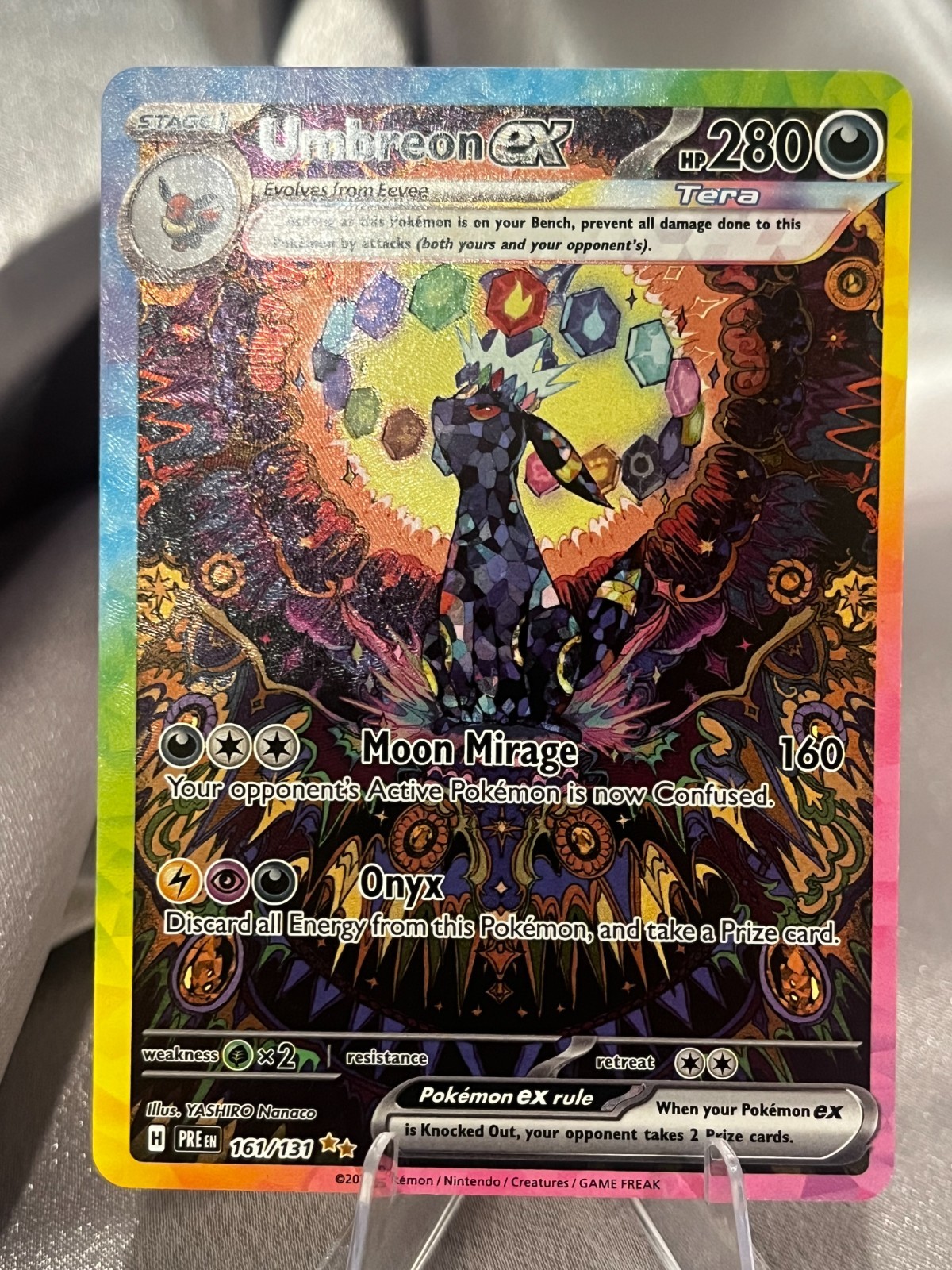 Pokemon TCG Prismatic Evolutions Umbreon EX SIR 161/131 Near Mint