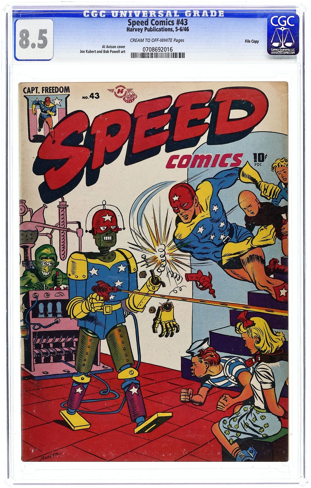 Speed Comics #43 CGC 8.5 1946 0708692016