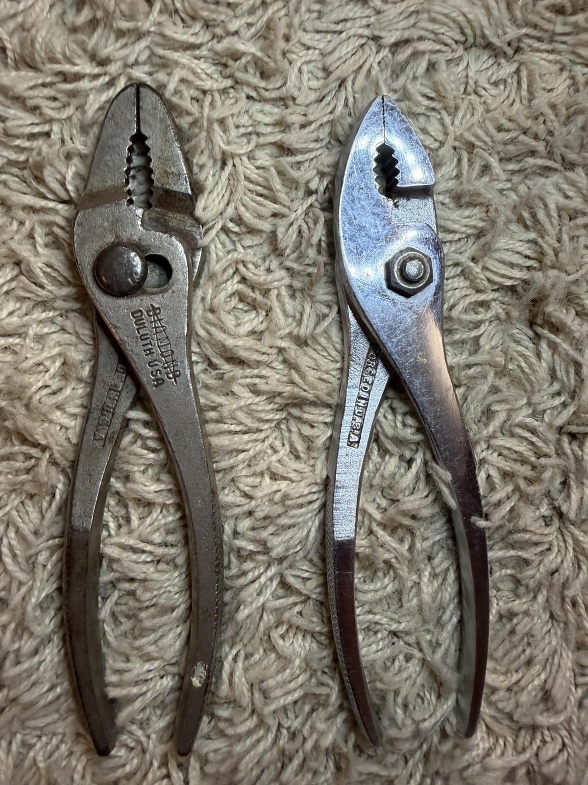 VINTAGE Set of 2 DIAMOND Pliers HORSESHOE 6 VINTAGE Set of 2 DIAMOND Pliers HORSESHOE 6