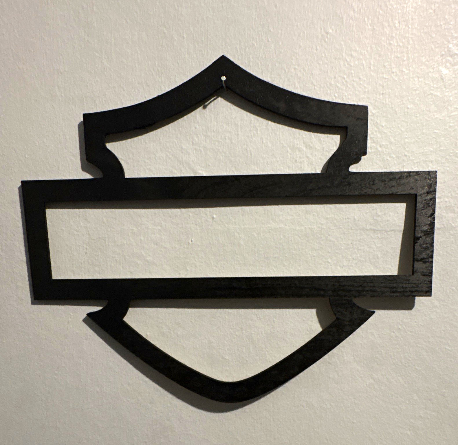 Harley-Davidson Bar & Shield Logo Outline Wall Sign/Plaque, Black