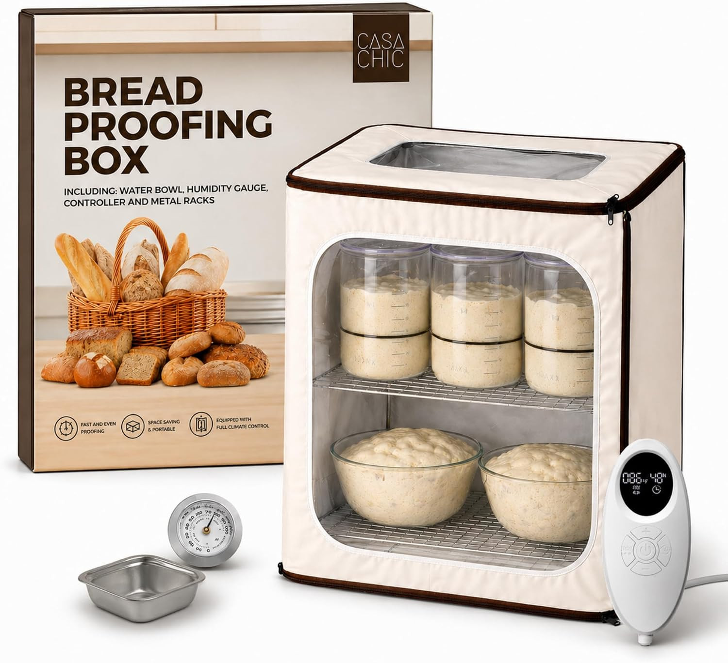 2-Story Bread Proofing Box – Large Capacity Dough Proofer for Sourdough, 70-158° 2-Story Bread Proofing Box – Large Capacity Dough Proofer for Sourdough, 70-158°