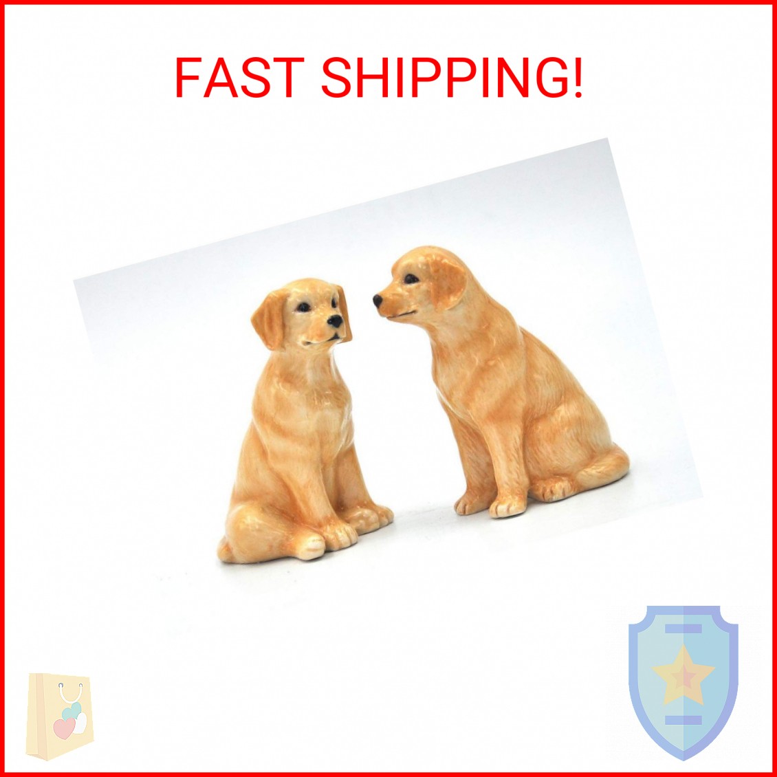 Cosmos Gifts 20769 Yellow Labrador Salt and Pepper Shakers Cosmos Gifts 20769 Yellow Labrador Salt and Pepper Shakers