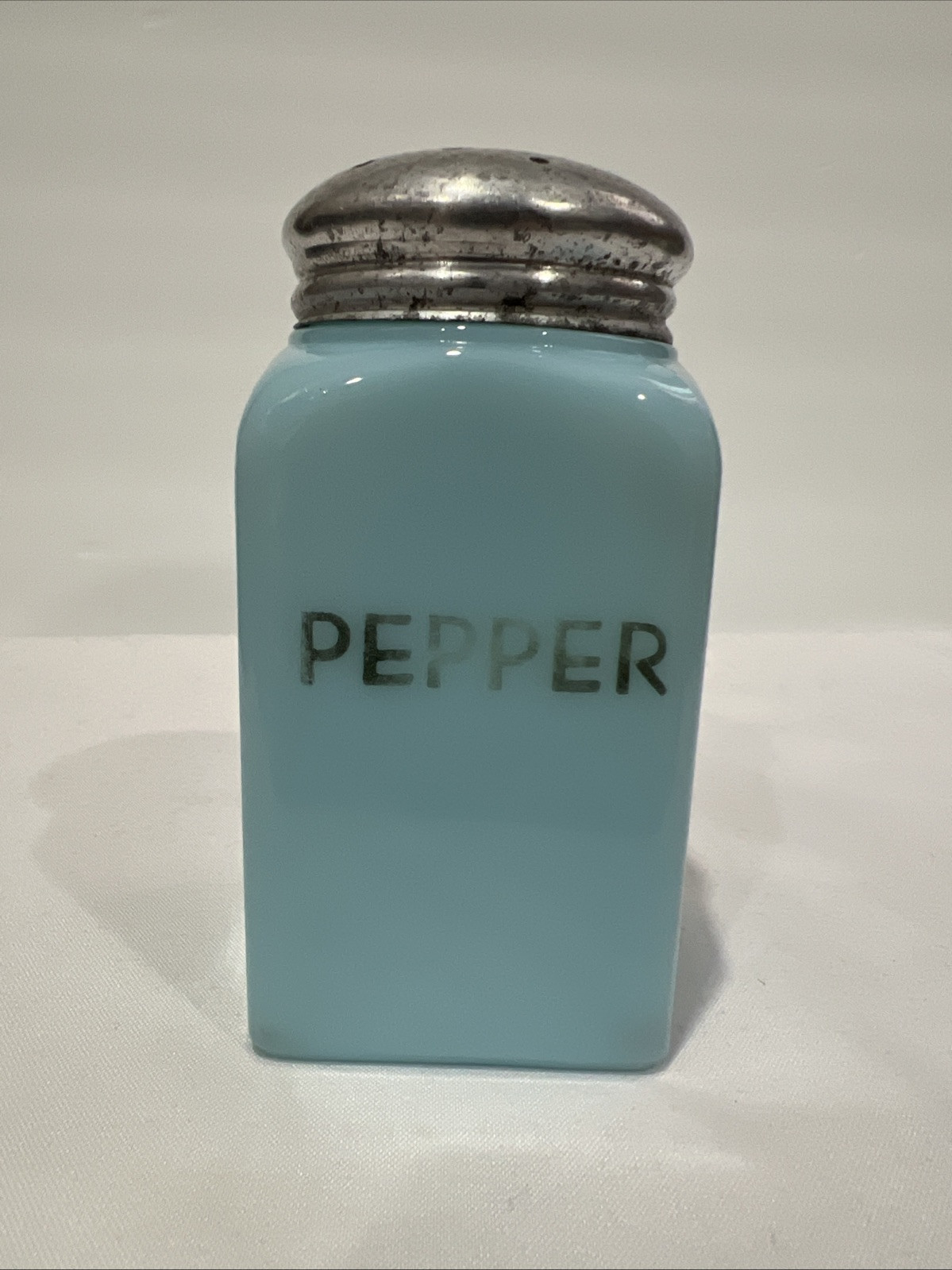 Vintage Mckee Rare HTF Chalaine Blue Pepper Shaker