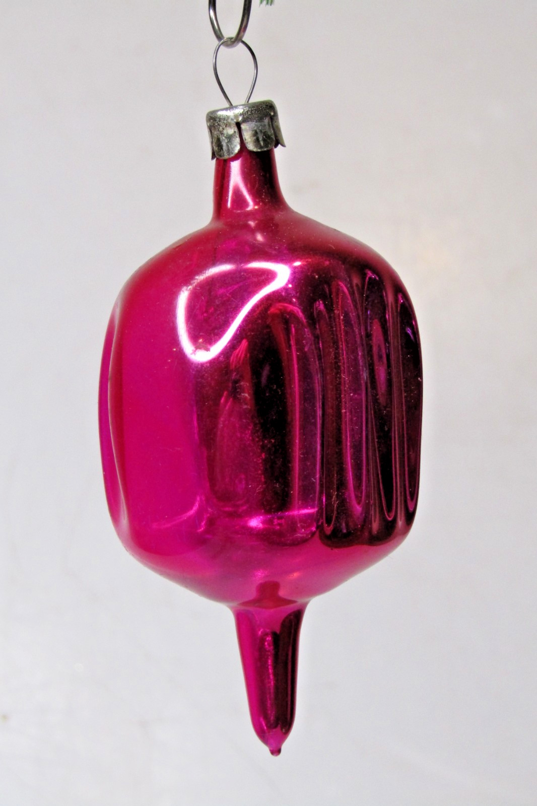 VTG pre WWII era Blown Glass Fluted Hot Pink 3\
