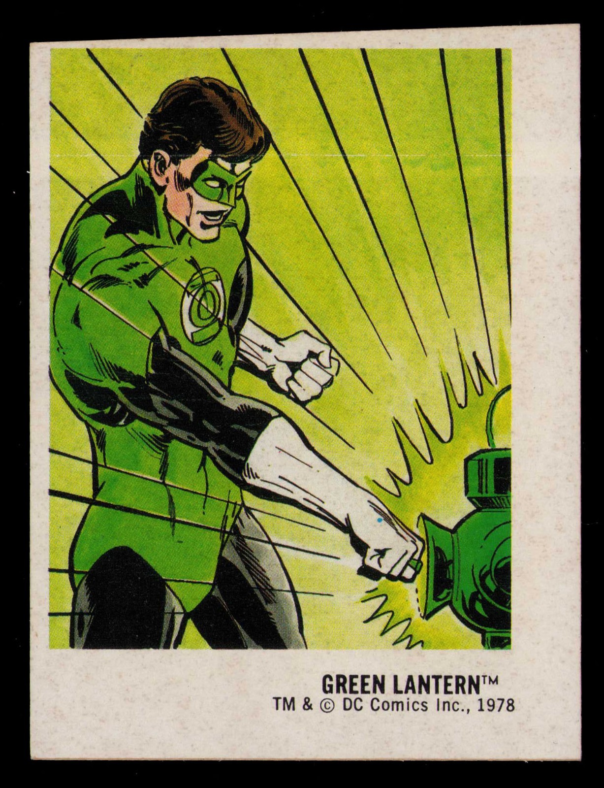 1978 ORIGINAL Tastee DC Comics Superheroes Stickers GREEN LANTERN Card 30 of 30