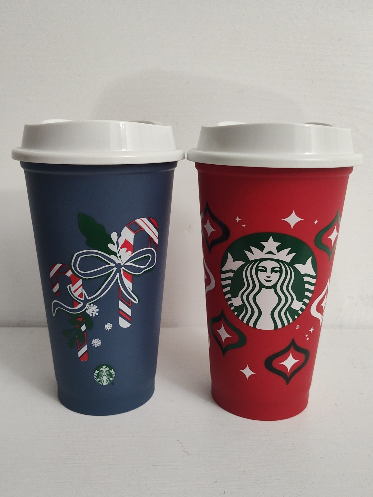 Starbucks Christmas Cups Set of 2 Reusable Red Blue 16oz Hot Coffee Holiday 2023 Starbucks Christmas Cups Set of 2 Reusable Red Blue 16oz Hot Coffee Holiday 2023