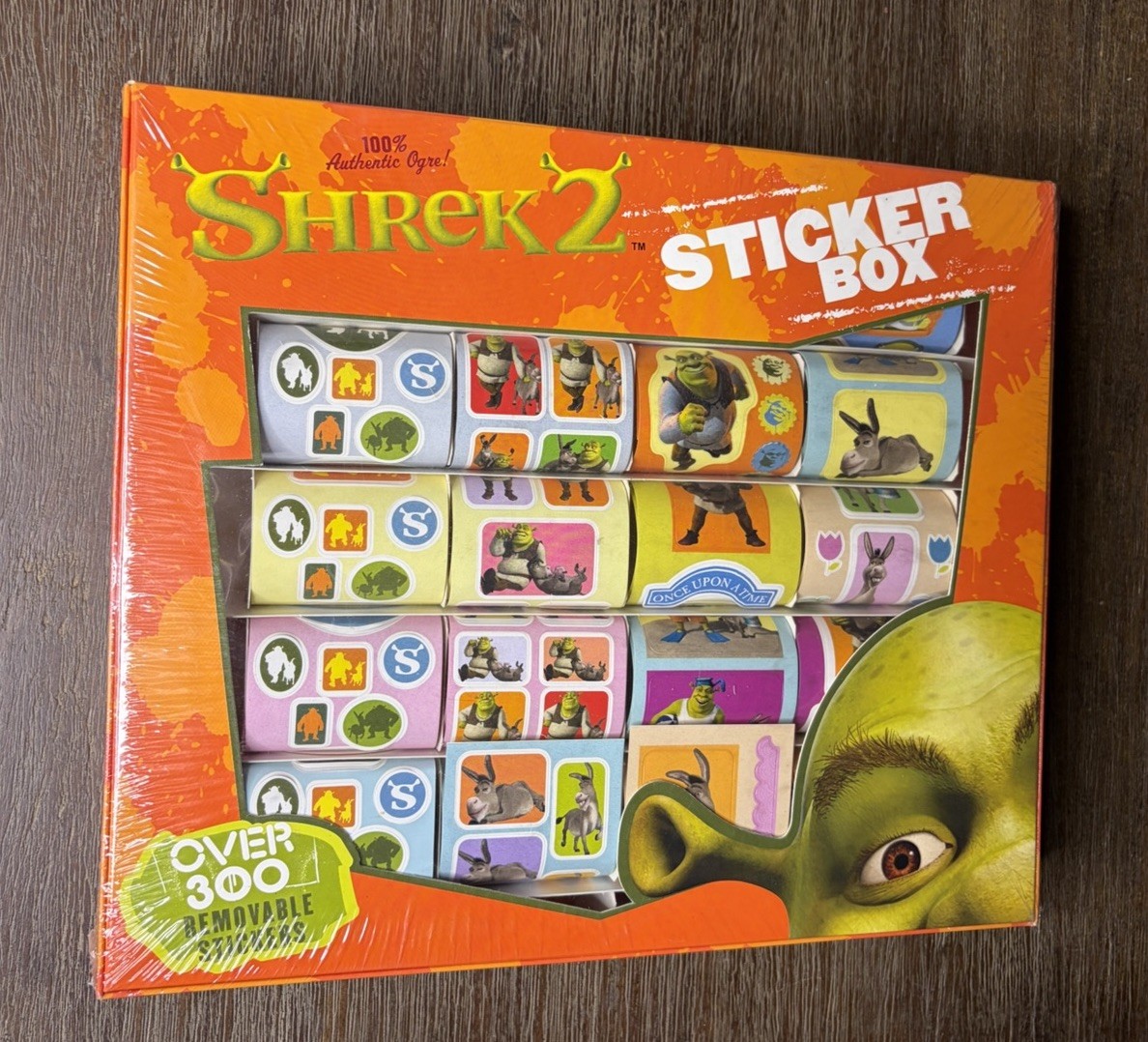 2002 Shrek 2 Movie Sticker Box - 300 Packs ~ Factory Sealed