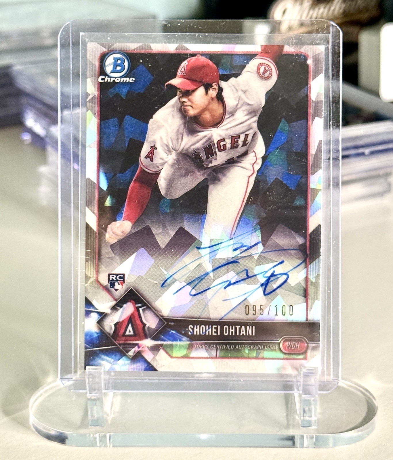 Replica 2018 Bowman Chrome Shohei Ohtani Sapphire RC Auto /100 (Novelty Card)