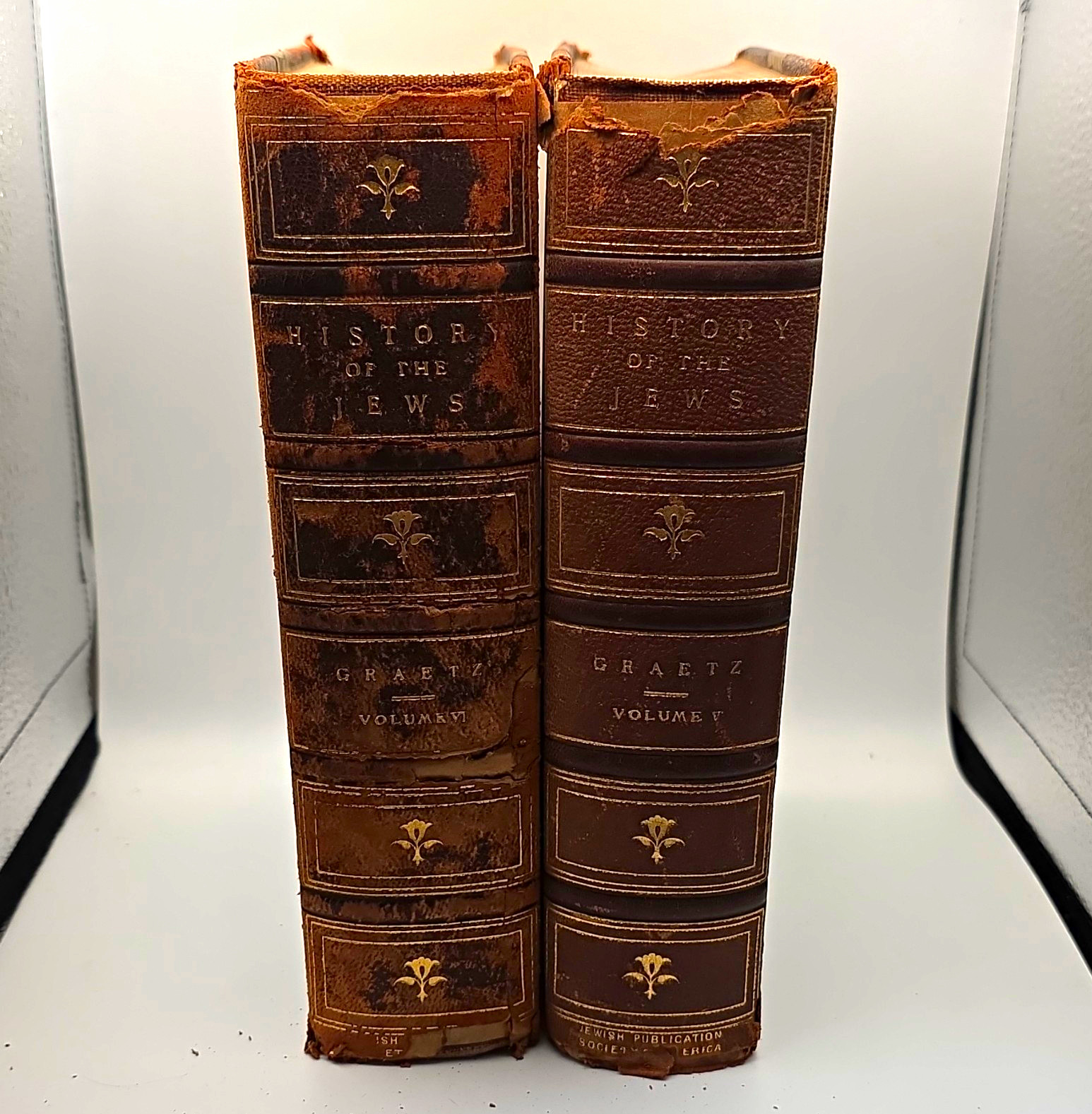 History of the Jews by Prof. H. Graetz Vol. V & VI Hardcover JPSA 1895