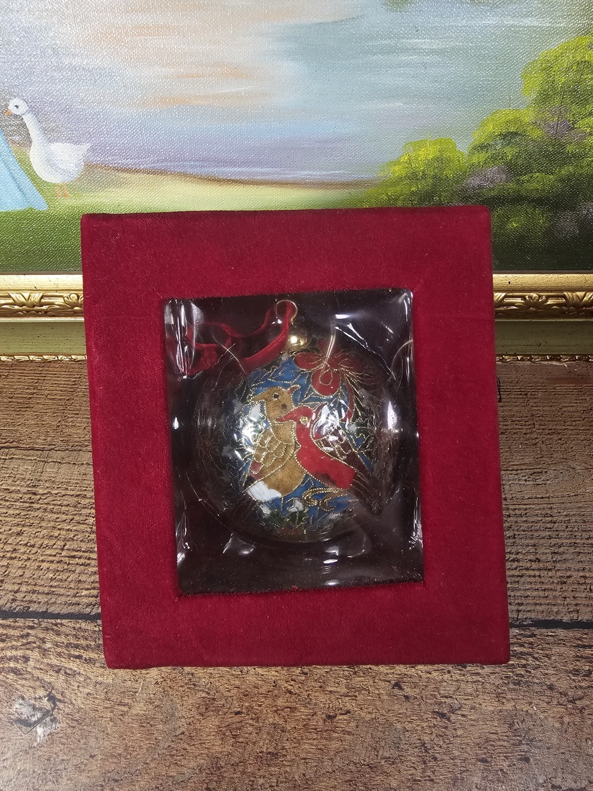 VTG Dillards Trimming Cloisonne  Cardinal  4\