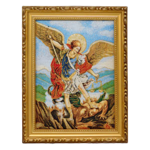 San Miguel Archangel / Saint Miguel  9” x 11” Cushioned Print Image Frame New