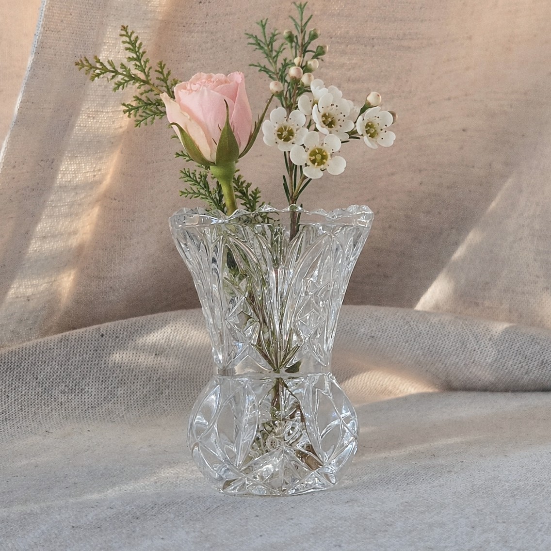 Vintage Kristal Zajecar Brahms 24 Lead Crystal Toothpick Holder Mini Bud Vase 3