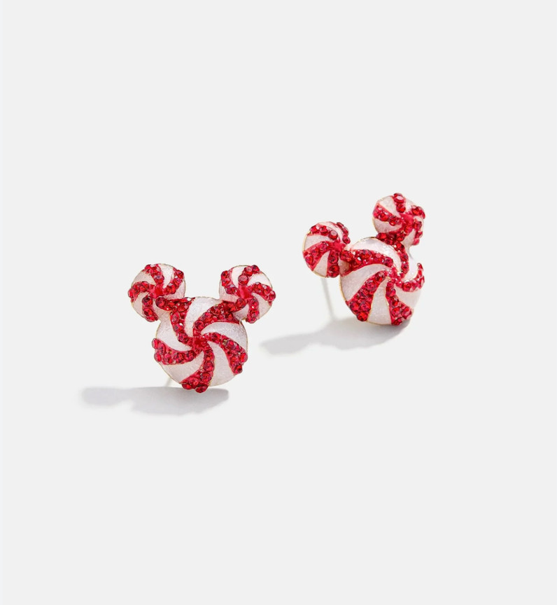 BaubleBar Disney 2024 Christmas CANDY CANE MICKEY Mouse PEPPERMINT Stud Earrings BaubleBar Disney 2024 Christmas CANDY CANE MICKEY Mouse PEPPERMINT Stud Earrings