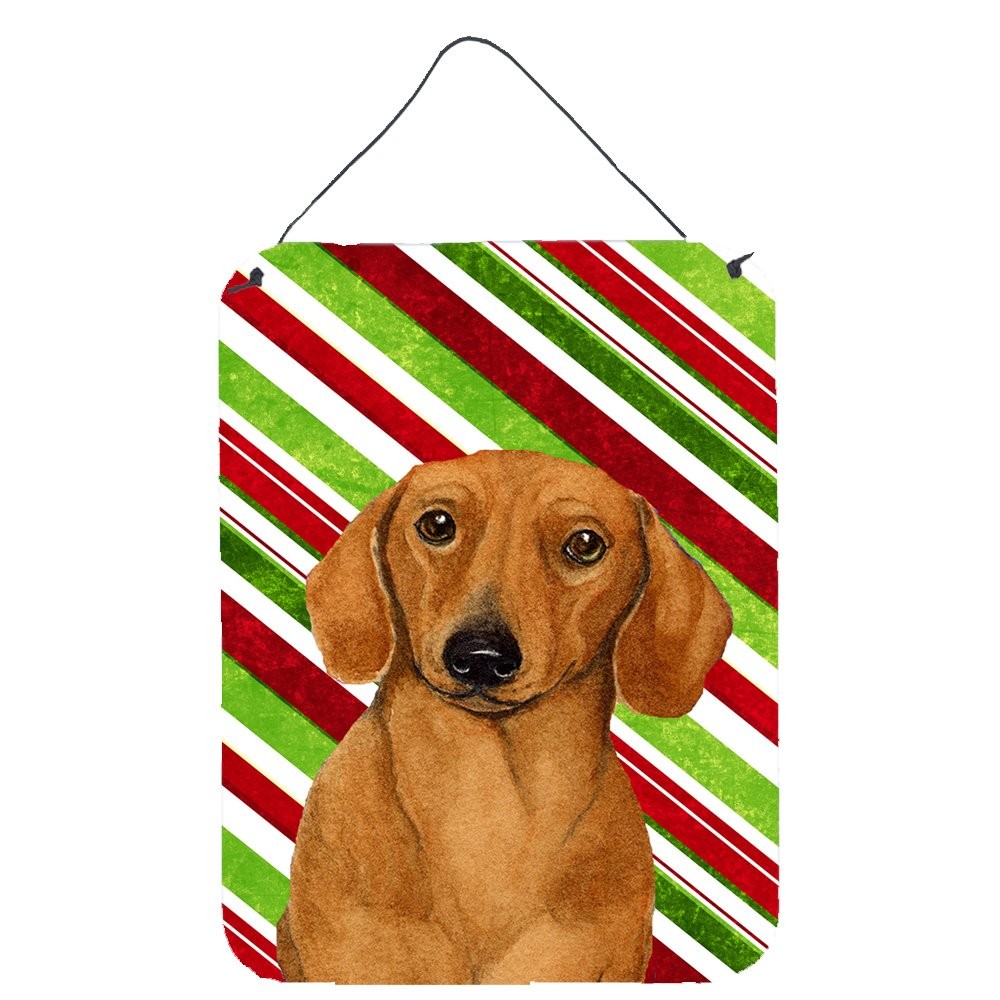 Caroline's Treasures LH9222DS1216 Dachshund Candy Cane Holiday Wall Door