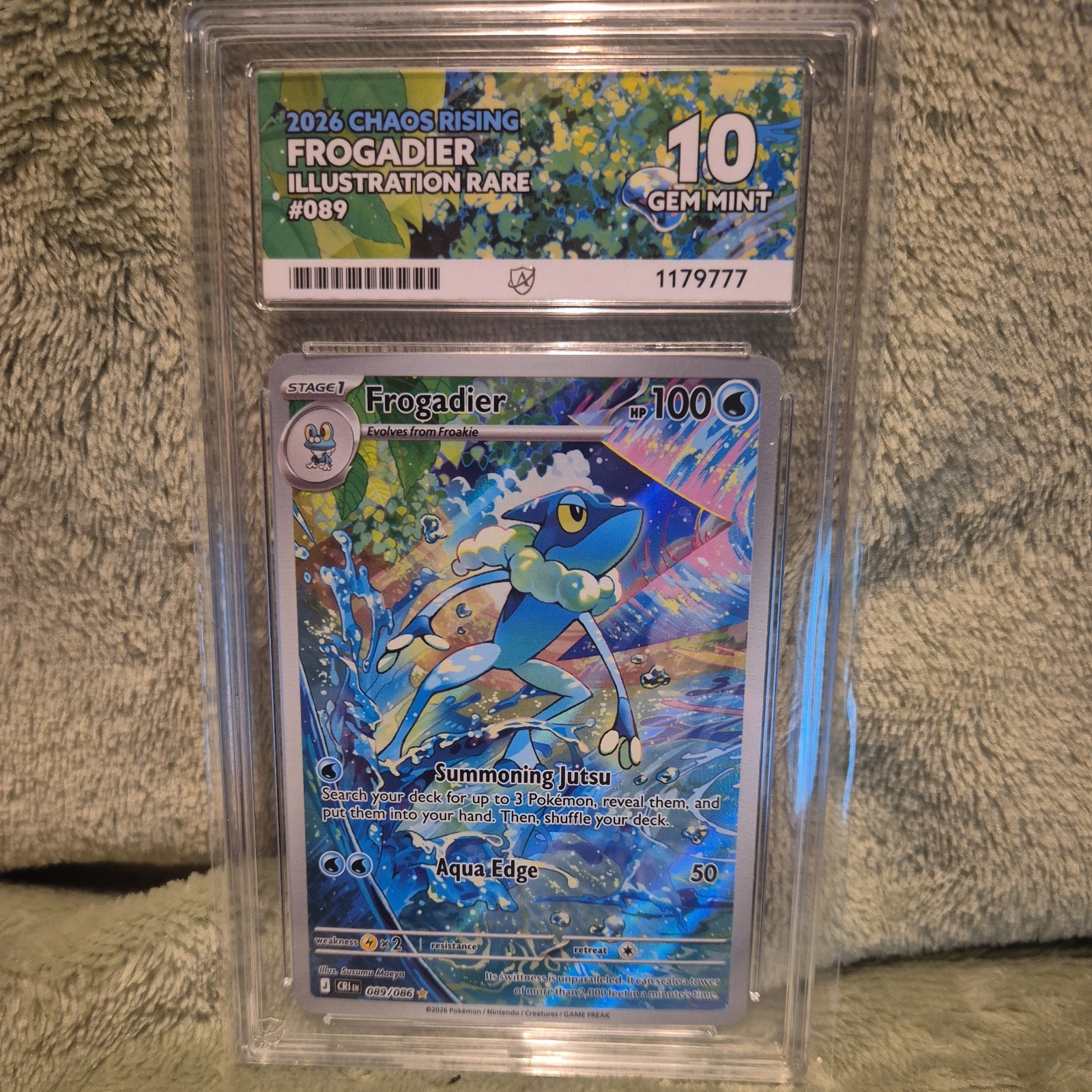 Pokémon TCG Frogadier 089/086 2026 Chaos Rising Illustration Rare English Ace 10