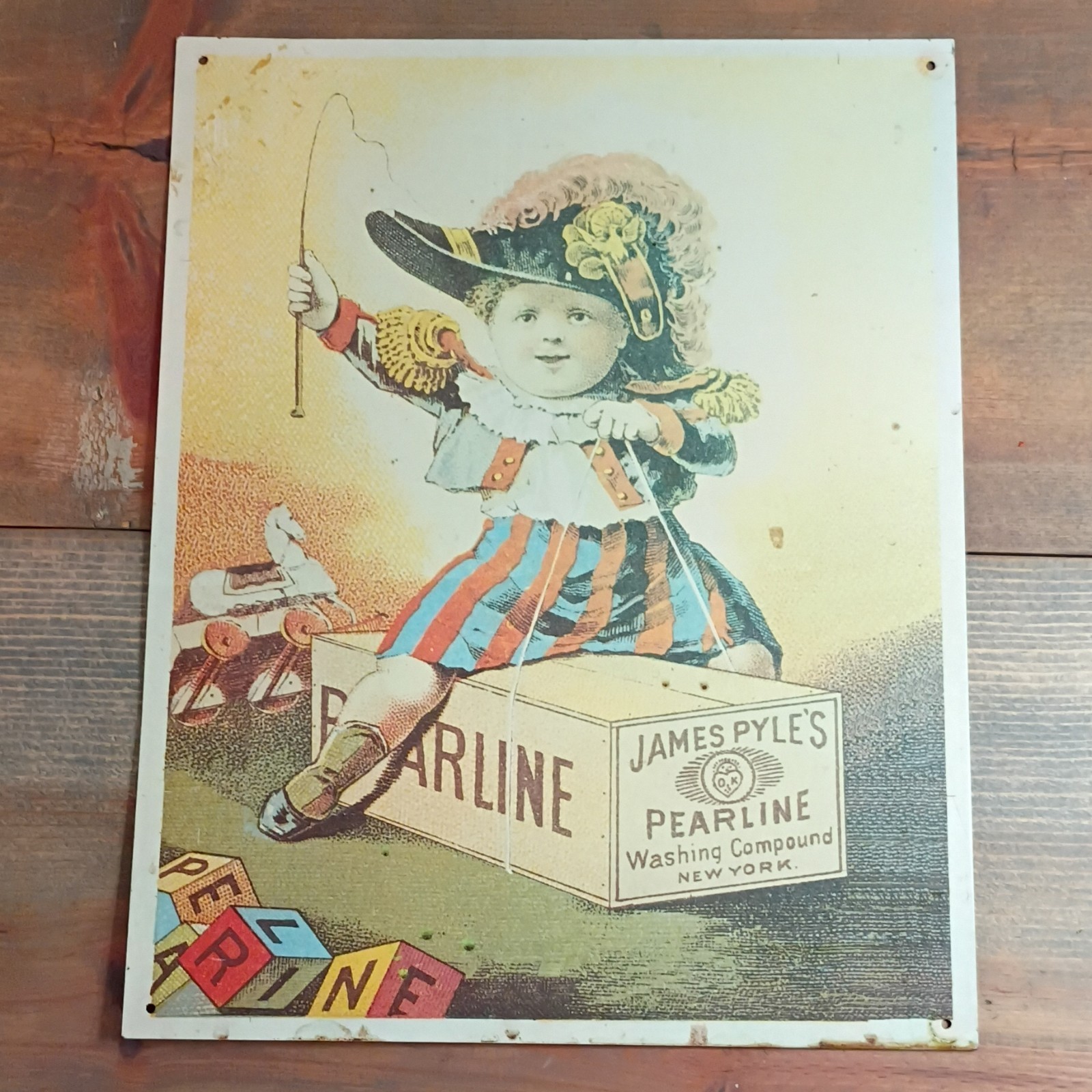 James Pyle\'s Pearline Washing Compound Soap & Detergent Sign, Multicolor 11x14 James Pyle\'s Pearline Washing Compound Soap & Detergent Sign, Multicolor 11x14