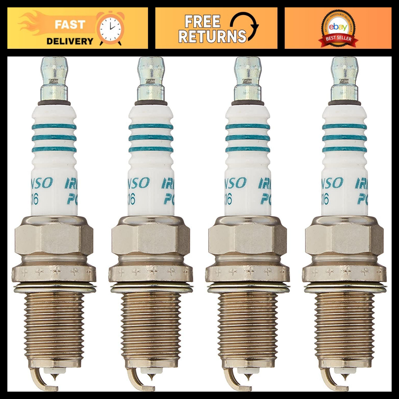 4 New DENSO Iridium IK16 Spark Plugs # 5303