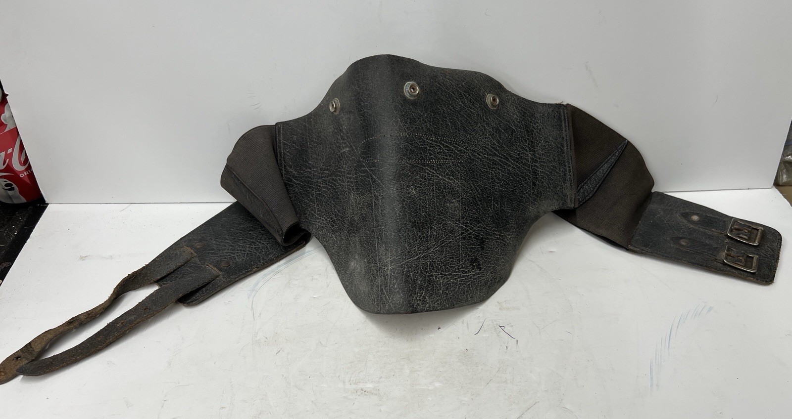 Vintage Motorcycle Leather Kidney Belt ca. 1960 approx 34”
