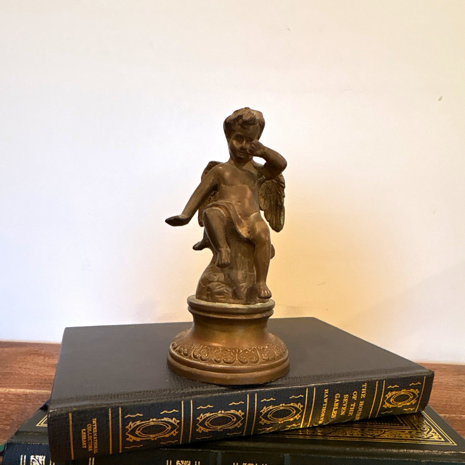 Vintage Bronze Crying Angel / Cherub / Putto, Maitland Smith Design,  India